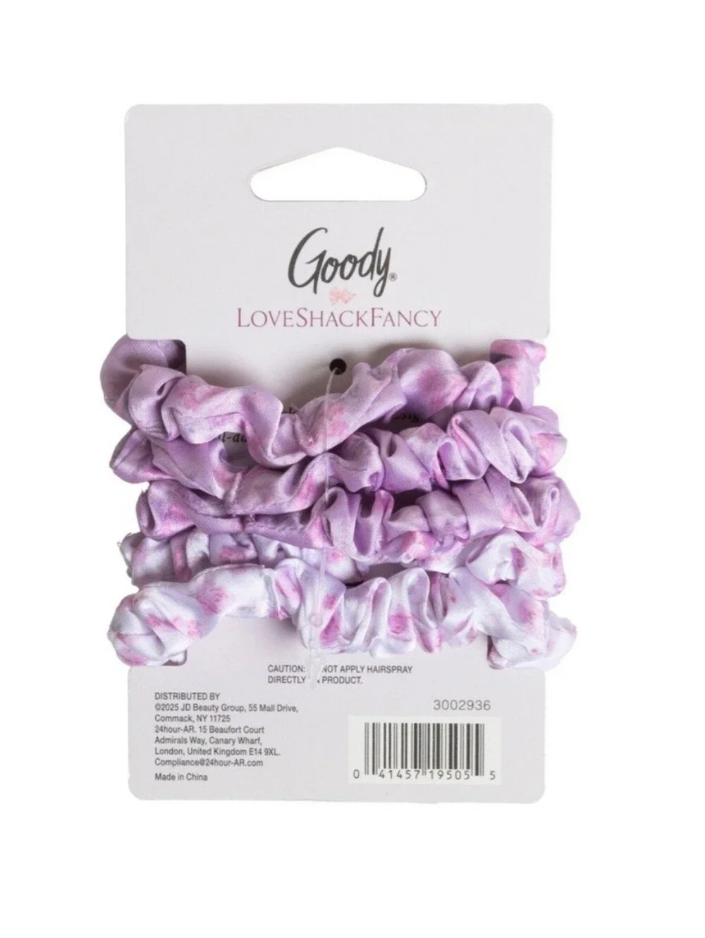 NWT Goody x LoveShackFancy Limited Edition Skinny Satin Scrunchie Set 5 Pk